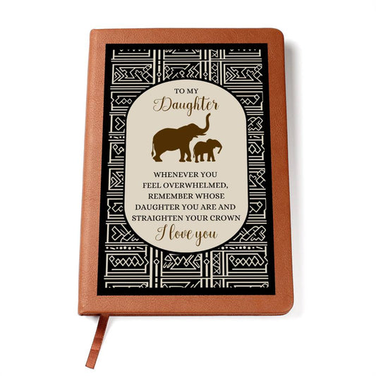 To My Daughter Vegan Leather Journal, Inspirational Gift from Mom or Dad, Writing Journal