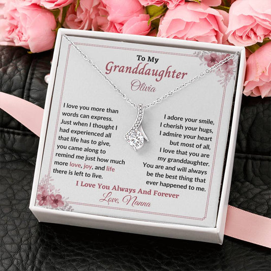 To My Granddaughter - You Are The Best Thing - Personalized Gift Necklace, granddaughter birthday Gift
