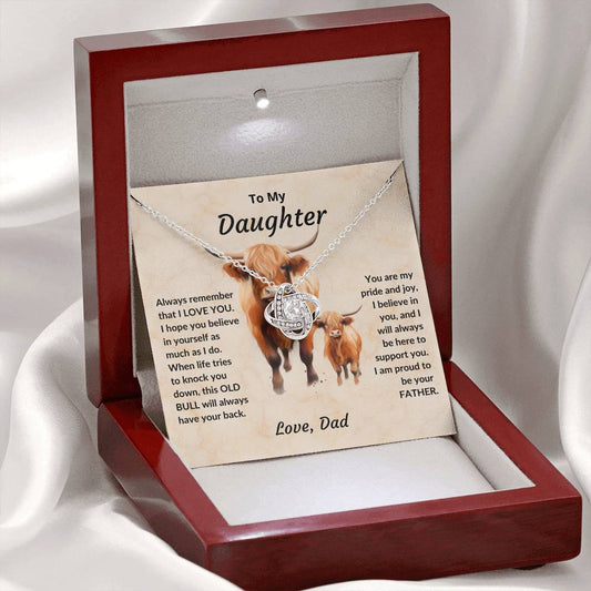 To My Daughter - Proud To Be Your Father - Gift Necklace