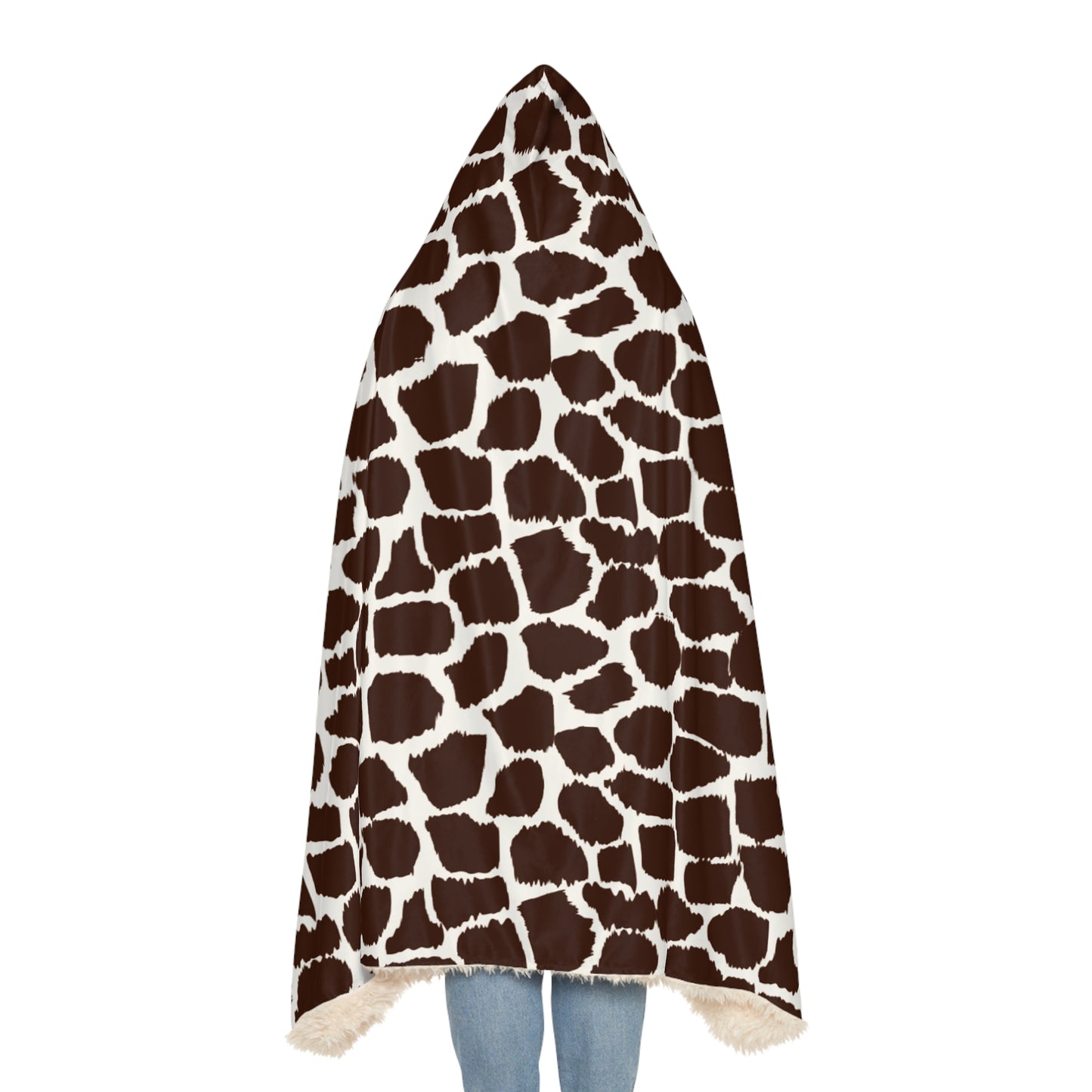 Hooded Snuggle Blanket - Super Soft, Giraffe Print