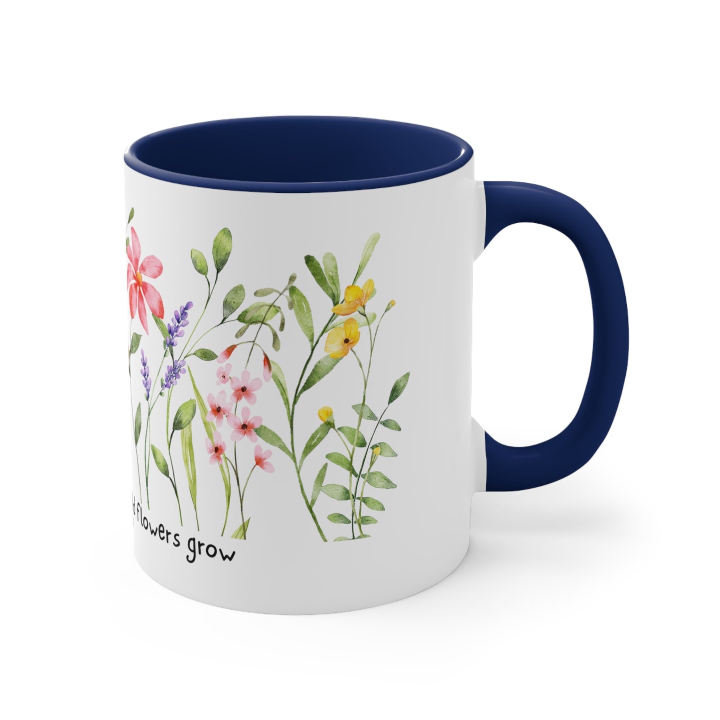 Wild Flowers Camping Mug, Luke 12:27 - Coffee Mug, 11oz