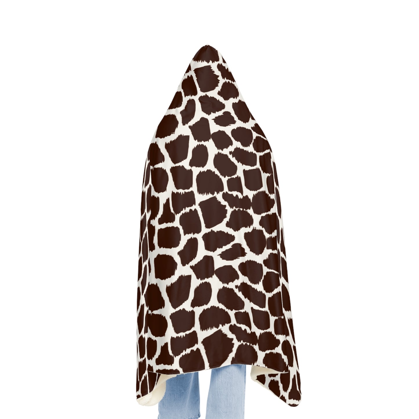 Hooded Snuggle Blanket - Super Soft, Giraffe Print