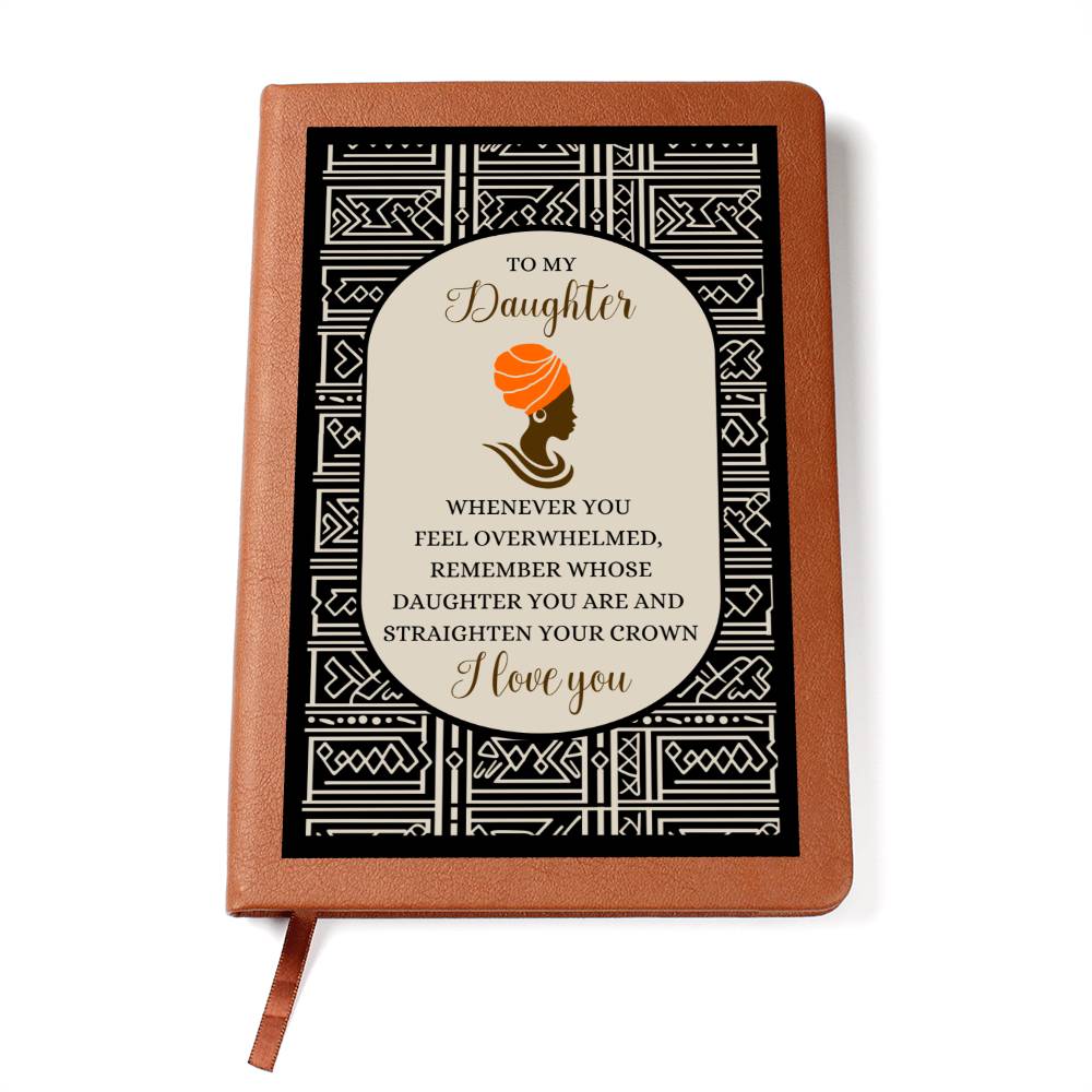 To My Daughter Vegan Leather Journal, Inspirational Gift from Mom or From Dad, Writing Journal