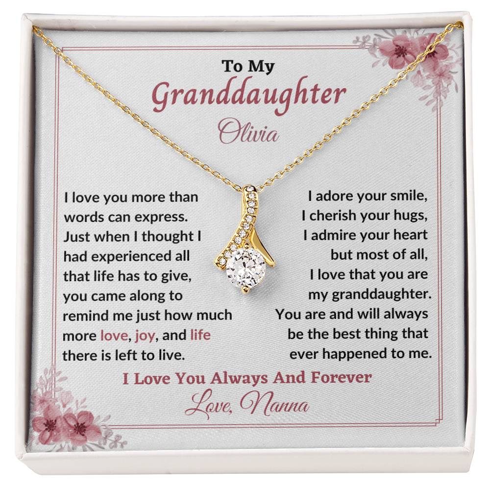 To My Granddaughter - You Are The Best Thing - Personalized Gift Necklace, granddaughter christmas Gift