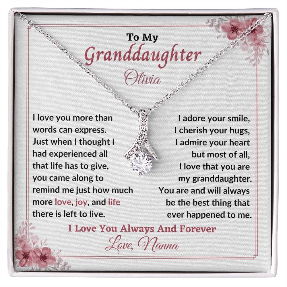 To My Granddaughter - You Are The Best Thing - Personalized Gift Necklace, granddaughter birthday Gift