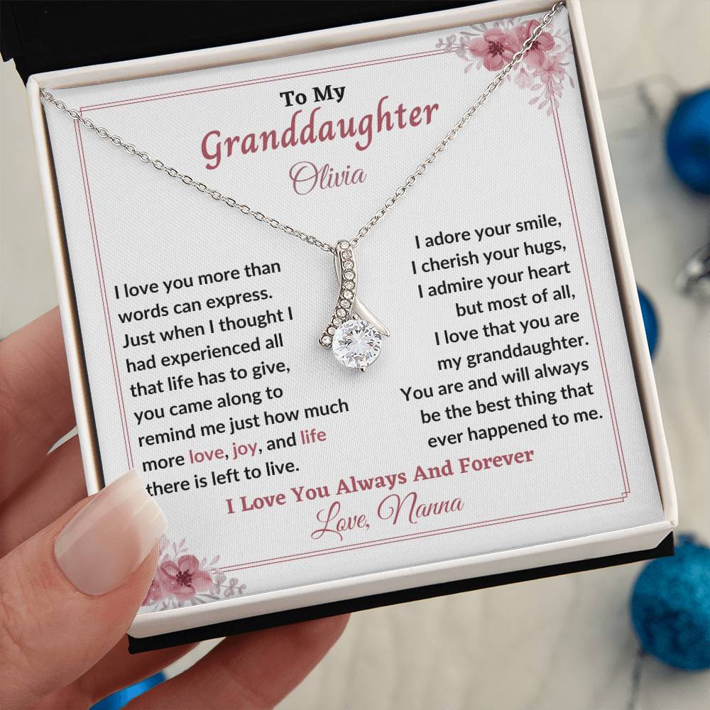 To My Granddaughter - You Are The Best Thing - Personalized Gift Necklace, granddaughter christmas Gift