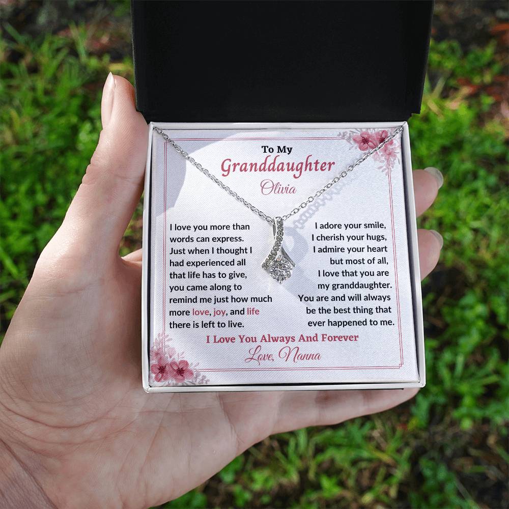 To My Granddaughter - You Are The Best Thing - Personalized Gift Necklace, granddaughter graduation Gift