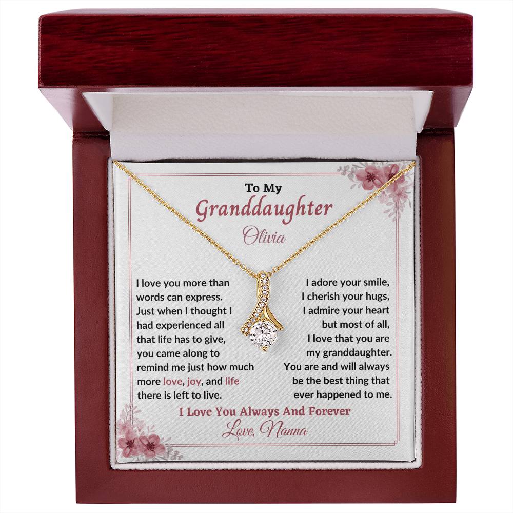 To My Granddaughter - You Are The Best Thing - Personalized Gift Necklace, granddaughter baptism Gift