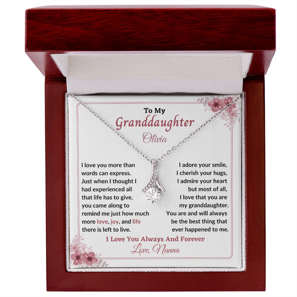 To My Granddaughter - You Are The Best Thing - Personalized Gift Necklace, granddaughter confirmation Gift