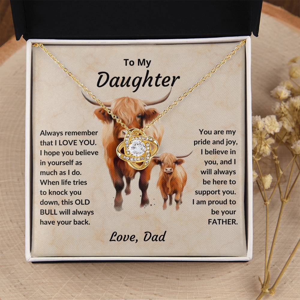 To My Daughter - Proud To Be Your Father - Gift Necklace