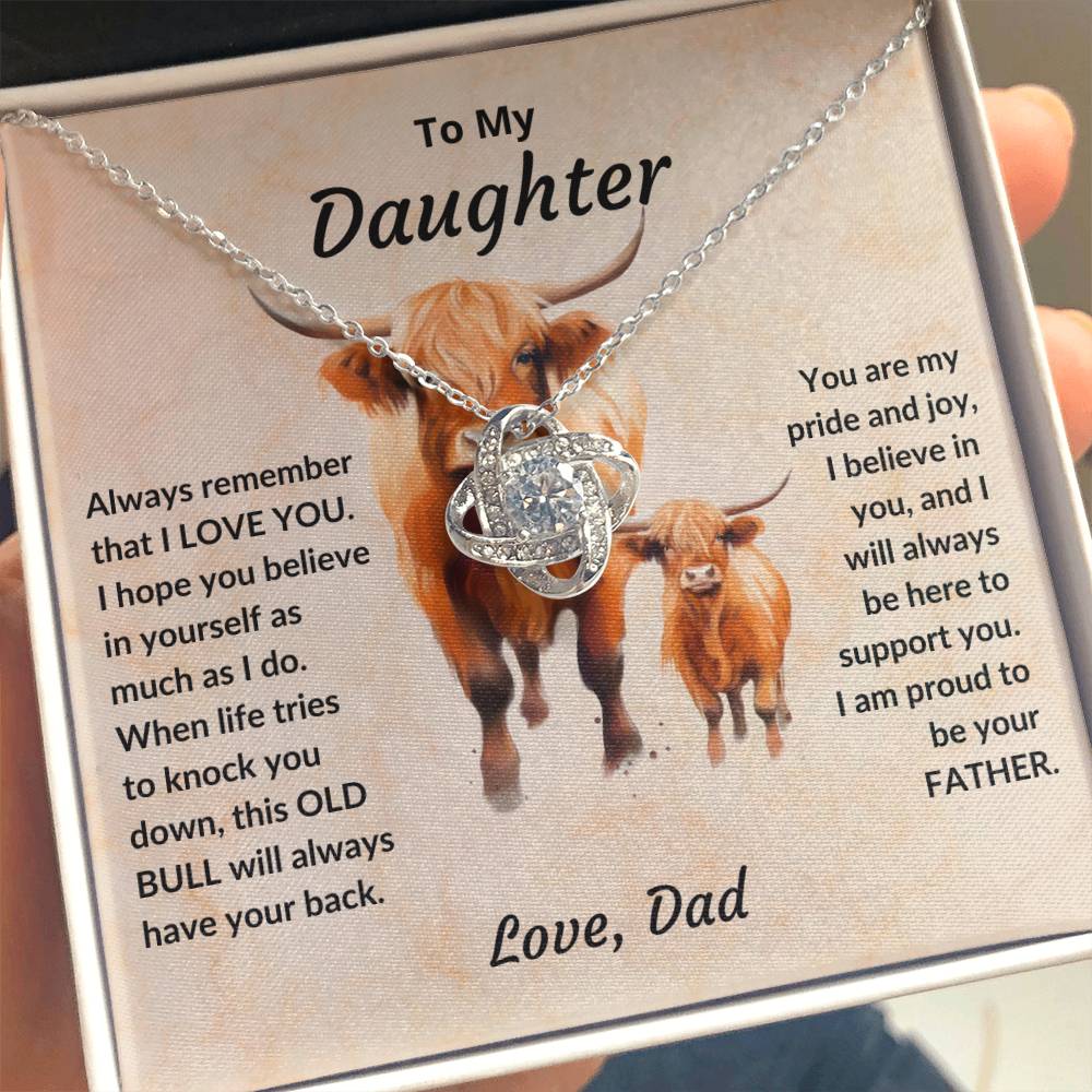 To My Daughter - Proud To Be Your Father - Gift Necklace