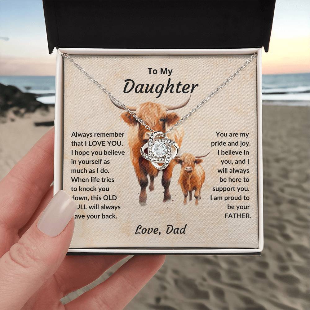 To My Daughter - Proud To Be Your Father - Gift Necklace